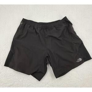 The North Face Black Lined Elastic Waistband Athletic Womens Shorts Medium‎
